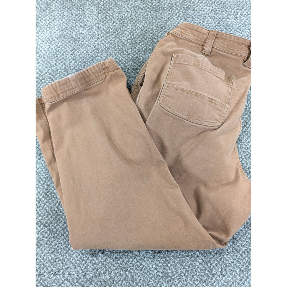 Duluth Trading Co Flex Fire Hose Relaxed Fit Work Pants Khaki Brown 44x30 (29)